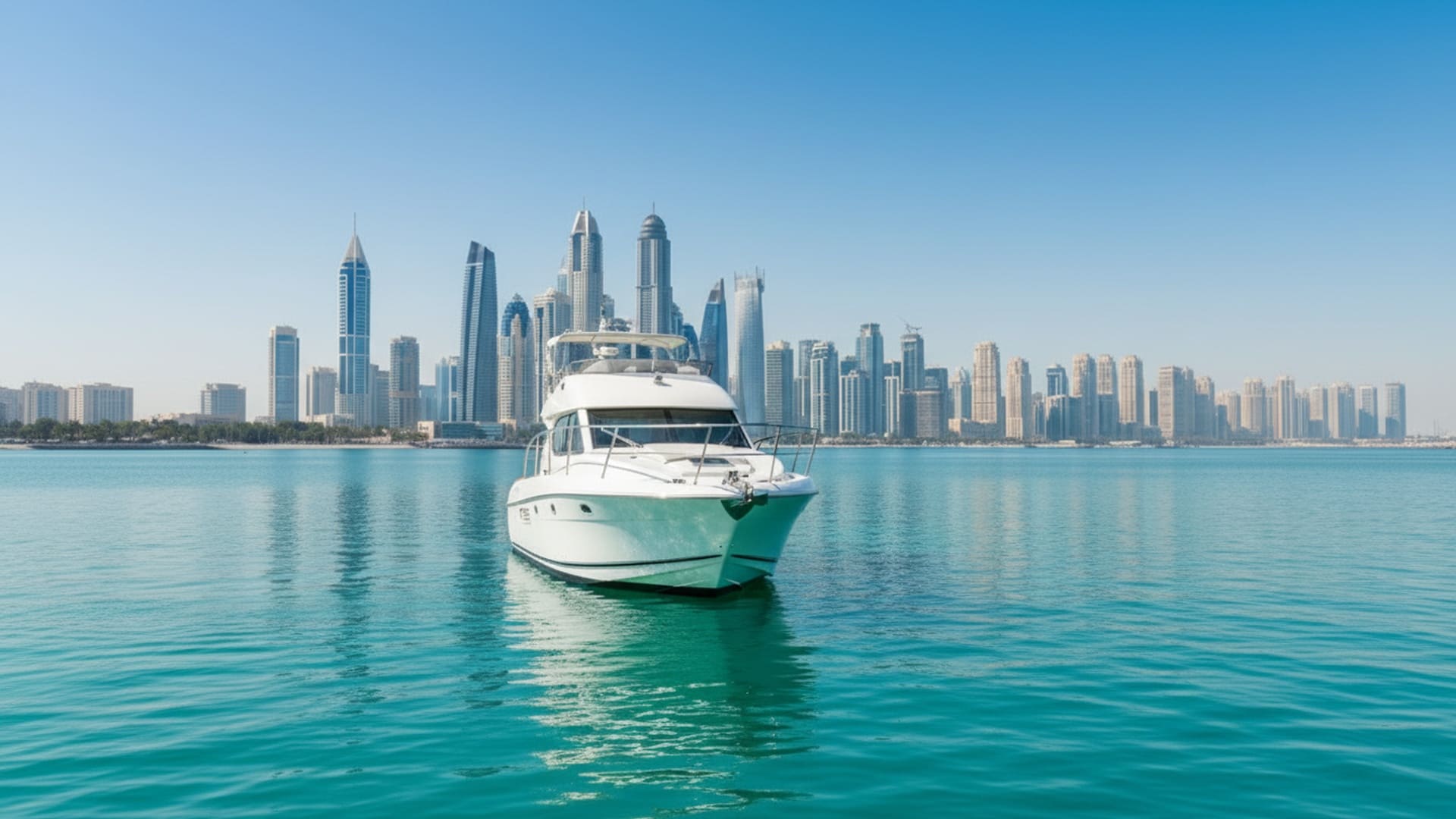 Просторная палуба Marina Navigator 32 ft для отдыха и вечеринок