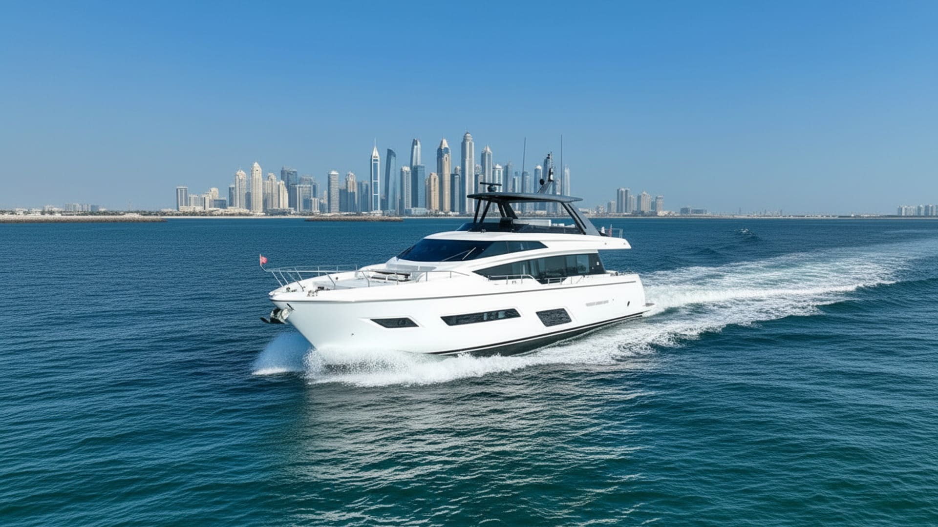 Spacious deck and lounge area on Dream Navigator 78 ft